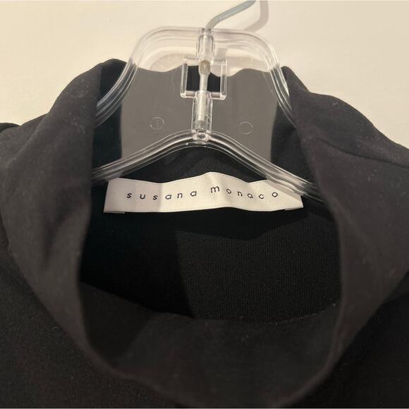 NWOT Susana Monaco Mock Neck Shell Top, Black, Women’s XL - Picture 2 of 6